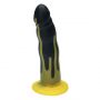  schwarz gelb realistisch lecker saugnapf handgefertigt dildo ylva dite 18 cm anteros
