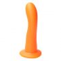 oranje prostaat dildo anaal handgemaakt siliconen geribbeld